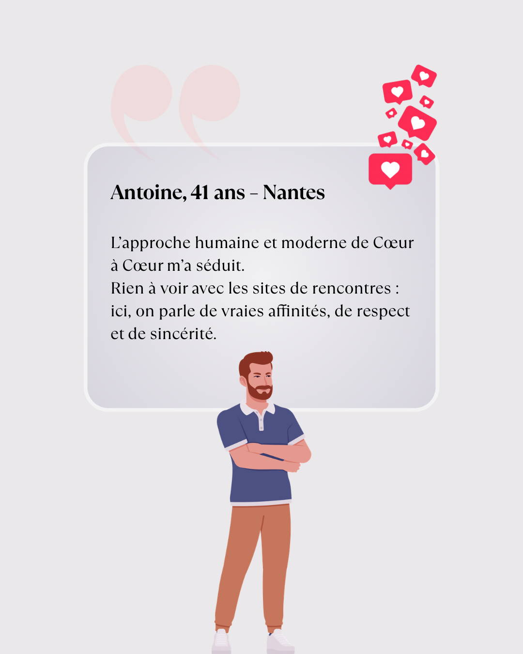 Publication Instagram Avis Client Gris clair et Rose Simple Minimaliste - 10