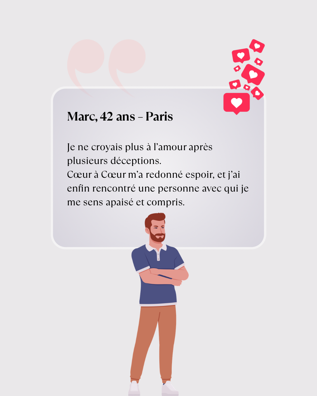 Publication Instagram Avis Client Gris clair et Rose Simple Minimaliste - 8